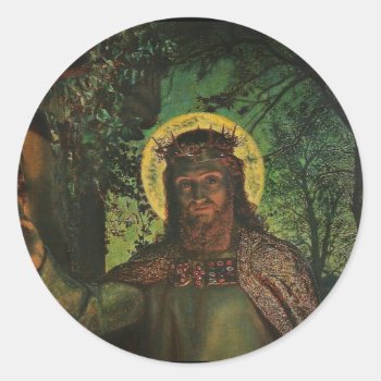 Jesus Stands At Door And Knocks Classic Round Sticker by dmorganajonz at Zazzle