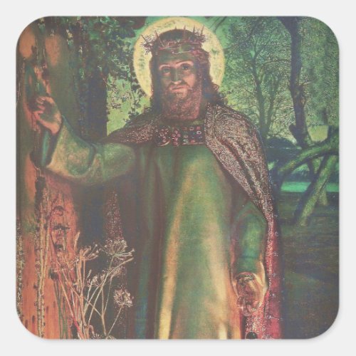 Jesus Stands at the Door and Knocks Square Sticker