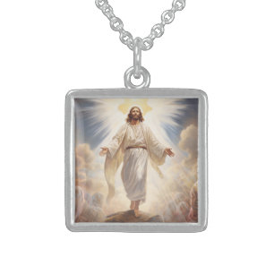 Jesus Sterling Silver Necklace