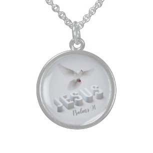 Jesus Sterling Silver Necklace