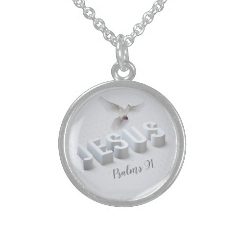 Jesus Sterling Silver Necklace