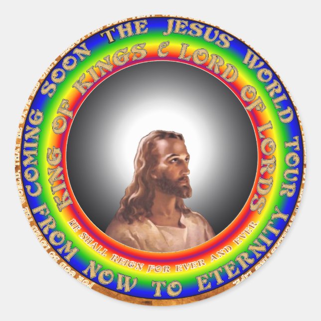 Jesus Sticker. Classic Round Sticker (Front)
