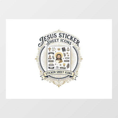 Jesus Sticker Sheet Icons Jesus Sticker Sheet Icon
