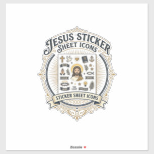 Jesus Sticker Sheet Icons Jesus Sticker Sheet Icon