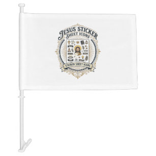 Jesus Sticker Sheet Icons Jesus Sticker Sheet Icon Car Flag