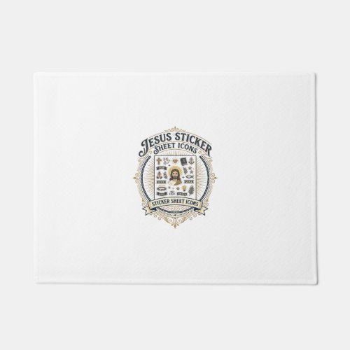Jesus Sticker Sheet Icons Jesus Sticker Sheet Icon Doormat