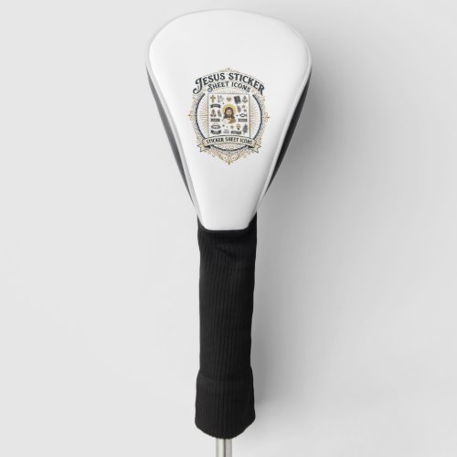 Jesus Sticker Sheet Icons Jesus Sticker Sheet Icon Golf Head Cover