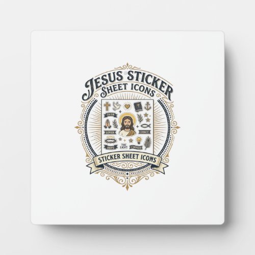 Jesus Sticker Sheet Icons Jesus Sticker Sheet Icon Plaque