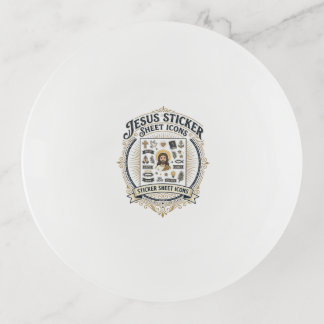 Jesus Sticker Sheet Icons Jesus Sticker Sheet Icon Trinket Tray