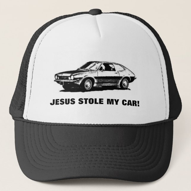 JESUS STOLE MY CAR! TRUCKER HAT (Front)