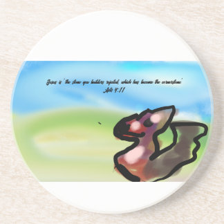 jesus stone  coaster