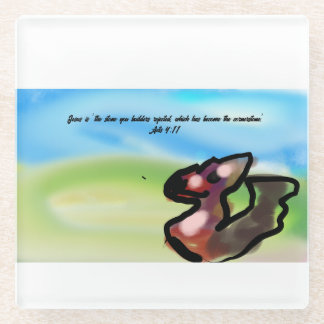 jesus stone  glass coaster