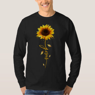 Jesus Sunflower Funny God Christian Flower Lover T-Shirt