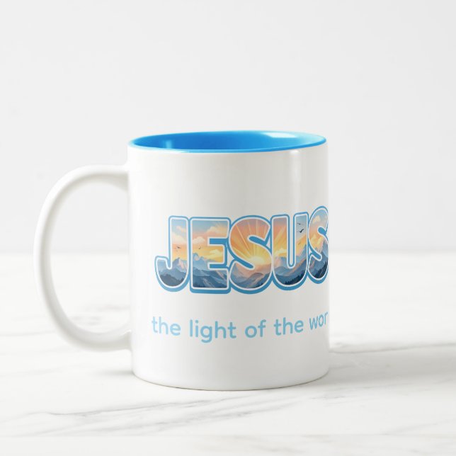 Jesus Sunrise Two-Tone Coffee Mug (Left)