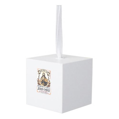 Jesus Surfing T-Shirt Inspirational Faith Cube Ornament