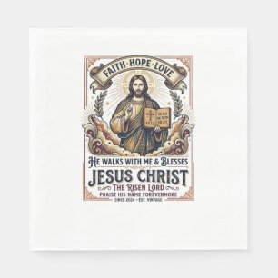 Jesus Surfing T-Shirt Inspirational Faith Napkins