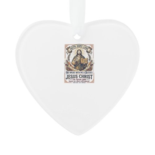 Jesus Surfing T-Shirt Inspirational Faith Ornament