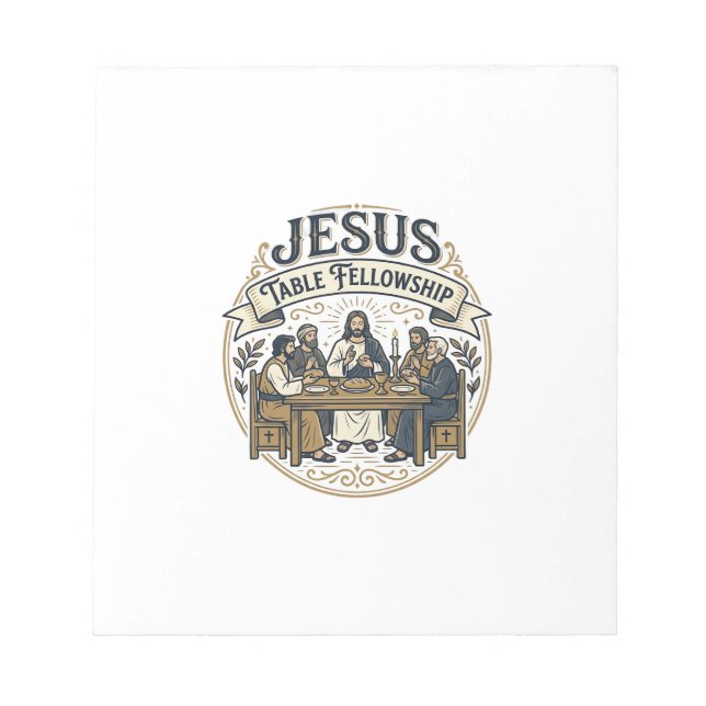Jesus Table Fellowship Jesus Table Fellowship Chri Notepad (Front)