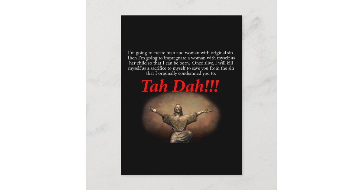 Jesus. Tah Dah!!! Postcard | Zazzle.com