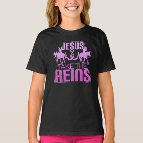 Jesus Take The Reins Cool Race Horse T   T_ T_Shirt