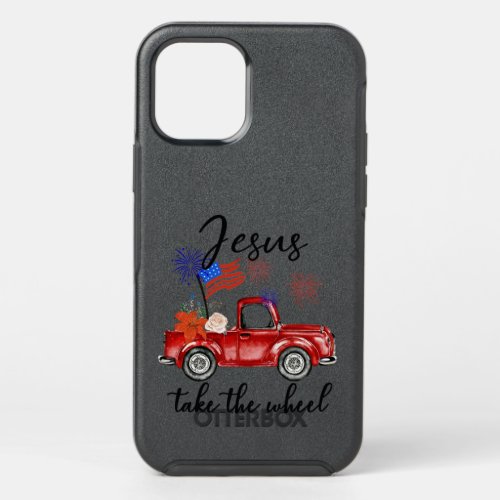 Jesus Take The Wheel 4th Of July OtterBox Symmetry iPhone 12 Pro Case