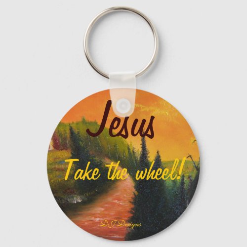 Jesus Take the Wheel Keychain