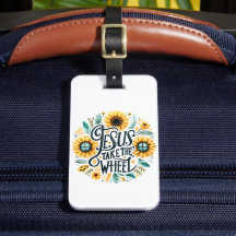 Jesus Take the Wheel - Personalized Luggage Tag