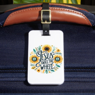 Jesus Take the Wheel - Personalized Luggage Tag
