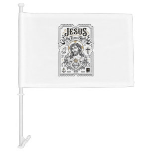 Jesus Tattoo Flash Christian Jesus Tattoo Flash Ch Car Flag