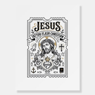 Jesus Tattoo Flash Christian Jesus Tattoo Flash Ch Foam Board