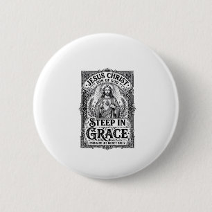 Jesus Tea Lover Graphic Tee Christian Button