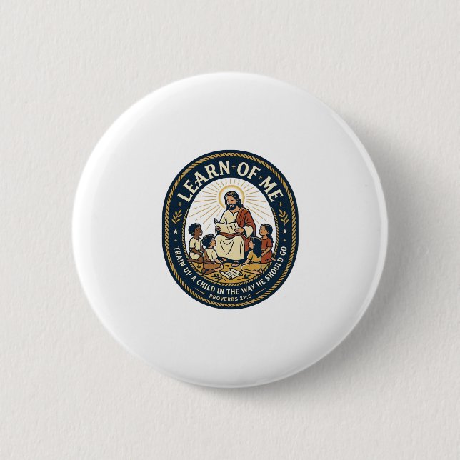 Jesus Teacher Assistant School Support Staff T-Shi Button (Front)