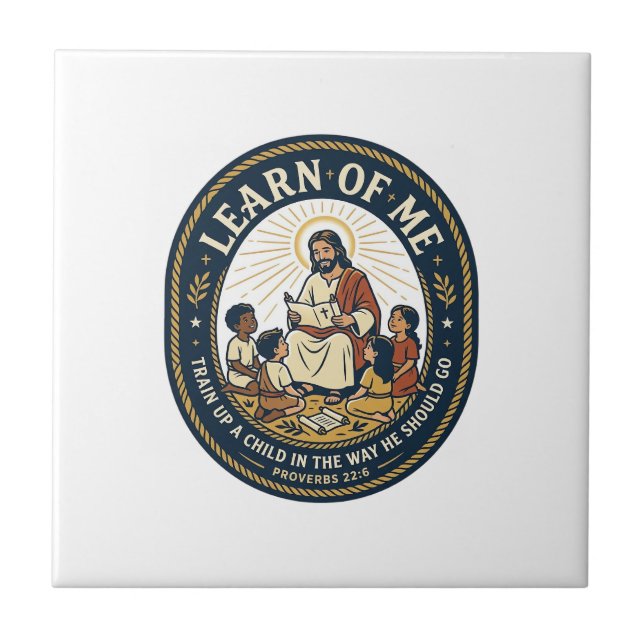 Jesus Teacher Assistant School Support Staff T-Shi Ceramic Tile (Front)