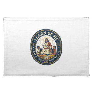 Jesus Teacher Assistant School Support Staff T-Shi Cloth Placemat