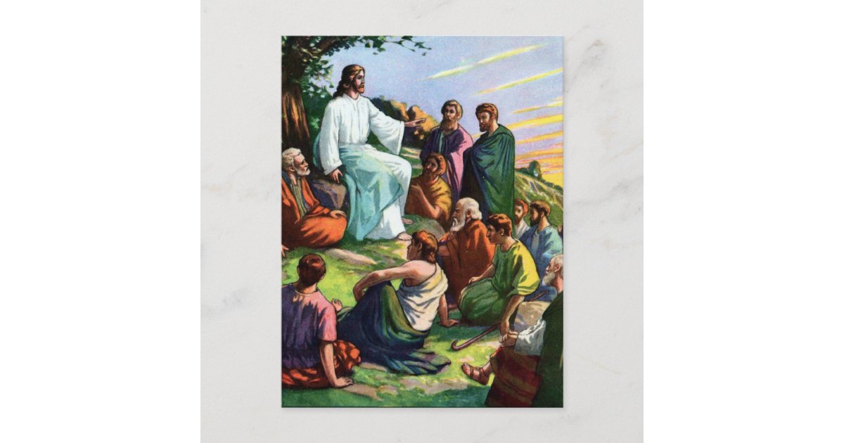 Jesus Teaching How To Pray Postcard Zazzle Jesus teaching how to pray postcard zazzle