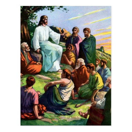 Jesus teaching how to pray postcard zazzle