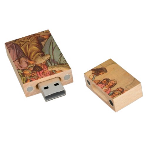 Jesus Teaching in the Temple Wood USB Flash Drive
