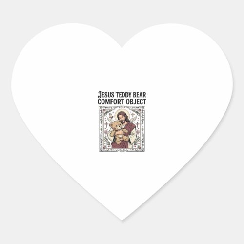 Jesus Teddy Bear Comfort Object Jesus Teddy Bear C Heart Sticker