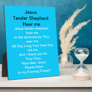 Jesus Tender Shephard Hear Me Plaque