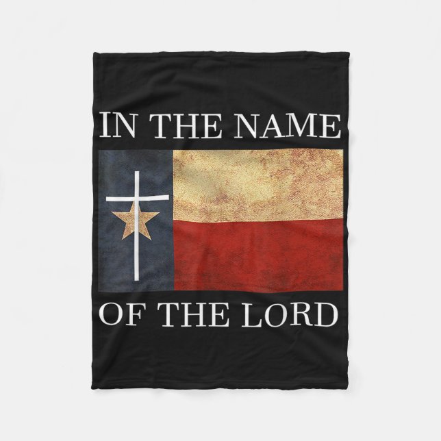 Jesus Texas Christian  Fleece Blanket (Front)