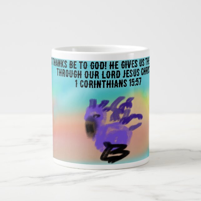 jesus thank you giant coffee mug (Front)