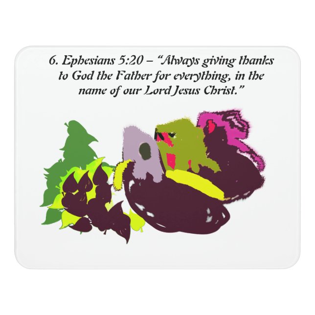 Jesus thanks  door sign (Contemporary Front)