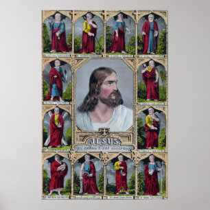 Jesus & The 12 Apostles Poster