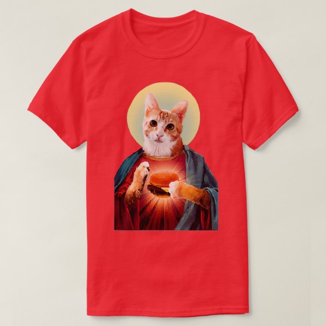 Jesus The Cat T-Shirt (Design Front)