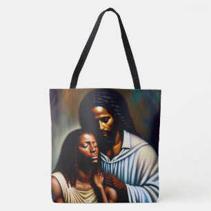 Jesus the Comforter Christian Art Tote Bag