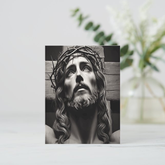 Jesus The Crucified Savior’s Final Moments Postcard (Standing Front)