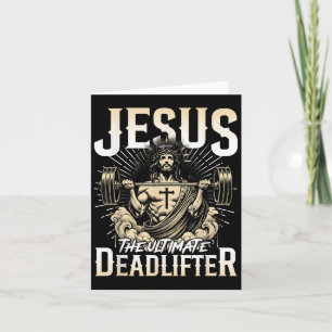 Jesus The Deadlifter Christian Gym Pump Cover Card