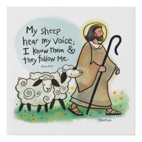 Jesus the Good Shepherd Childrens Room Wall Art