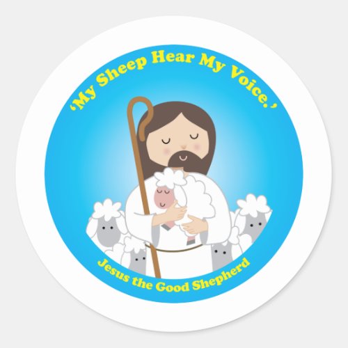 Jesus the Good Shepherd Classic Round Sticker