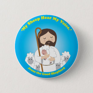 Jesus the Good Shepherd Pinback Button